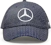 Fuel For Fans Mercedes Benz F1 Special Edition George Russell 2022 Konnichiwa Japanese GP Baseball Hat Navy, Navy, One Size