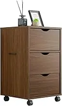 Hagiwara RCC-1551BR Chest, 3 Drawers, Slim, with Wheels, Handle Included, Width 15.7 x Depth 15.7 inches (40 cm), Height 26.4 inches (67 cm), Brown