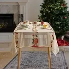 Christmas Tablecloth Rectangle Decorative Table Cloth Xmas Decor Christmas