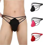 [CLFBASES] Men's Ultra Soft Mesh G-String Thong Underwear - Breathable Low Rise Sexy