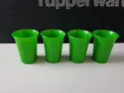 Tupperware Bell Tumblers Set of 4 Green Sale New