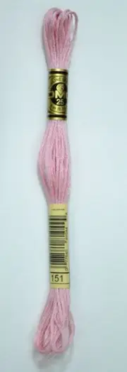 DMC Stranded Cotton #151 Very Light Dusty Rose Hand Embroidery Floss 8m Skein