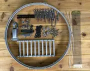 6.5x14 Satin Chrome Snare Drum Hardware Kit with Tube Lugs and Die-Cast Hoops