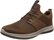[Skechers] Men's Delson-Axton Sneaker, Dark Brown