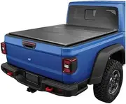 ATATQH FRP Hard Tri-Fold Bed Tonneau Cover Truck Bed Covers Compatible for 2020-2024 Gladiator JT 5FT Bed ; Lightning 5' (60.3") Bed
