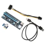 Hot USB3.0 PCI Express PCI-E 1X to 16X Riser Board Card Power Adapter Cable
