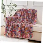 Multicolor Throw Blanket for Couch, Home Decor Throw Blankets for Colorful