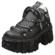 New Rock M-wall106nsport-v3 Vegan Unisex Platform Boots in Black