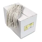 Boardwalk Mop Heads 18"X17" White Cotton Premium Cut End Wet String Mop Head