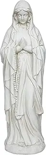 Alpine Corporation MCC922 30" Praying Madonna Statuary, Large Religious Outdoor Garden Statue, Sacred Virgin Mary Sculpture, Spiritual Lawn Decoration, Yard Art for Garden, Patio, and Home Décor