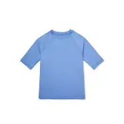 Wonder Nation Boys Short Sleeve Solid Rashguard, Cool Peri Size S (6-7)
