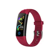 S5 Smart Bracelet Fitness Tracker Waterproof Smart Wristband Heart Rate Monitor Activity Blood Oxygen Sport Band Red