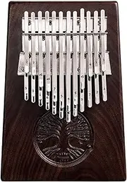 24Key Kalimba Thumb Piano - Relief Carving, Premium Black Walnut Body, Double-Layer Mineral Metal Keys, Ideal for Beginner Children Adults(24Key- C Note)
