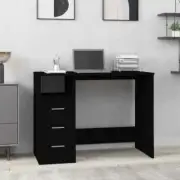 Office Computer Desk Study Table Home Workstation With Drawers Durable Black