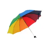 2PCS Rainbow outdoor Three-folding Unbrella Parasol 8 Rib Wind Resistant For Women Tarvel Umbrella