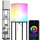 Floor Lamp with Shelves, Smart APP Control Standing Lamps with RGB Bulb, 4-Ti...