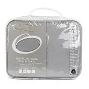 Onkaparinga Baby 120x160cm Soft Wool Warm Blanket Home/Nursery Bedding Silver