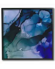 Deep Water Abstract Splashes by Jonny Troisi Framed Art