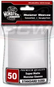 BCW Monster Deck Protectors Standard Matte White (50 Sleeves)
