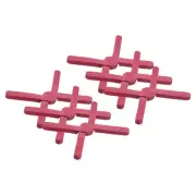 6 Pcs Foldable Silicone Trivet, Trivet Mats for Hot Pots, Red