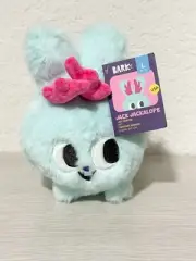 Bark Box Jack Jackalope Barking At Bigfoot Dog Plush Blue Sz Large Dog Toy NWT