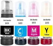 103 Refill Dye Ink, Desktop Printer Ink Refill Kit - Compatible with Epson L1110 L3100 L3110 L3111 L3116 L3150 L3151 L3156 L3160 5190(1set - 4PCS)