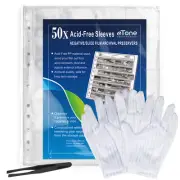 50x Acid Free 135/35mm Archival Filing Storage Pages Film Negative Slide Photo