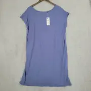 NWT Eileen Fisher Womens Bateau Neck Knee-Length Dress XL Cap Sleeve 7PT