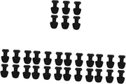 5sets Type-c Dust Cap Cover Silicone USB c Dust Plug for Phone Small Flat Dustproof Charging Port Cover (Black) 6pcs*5