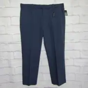 Van Heusen Mens Flex Straight Fit Flat Front Pants, Blue, size 38W x 29L , New!