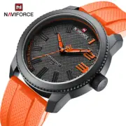 NAVIFORCE Top Luxury Brand Quartz Watch Men's Silicone Strap Military 30ATM
