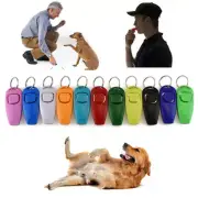 Dog Clicker Whistle Puppy Trainer Training Teaching Obedience AgilityKey Ring
