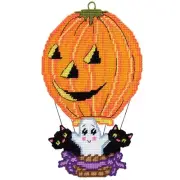 Design Works™ Hot Air Pumpkin Plastic Canvas Kit