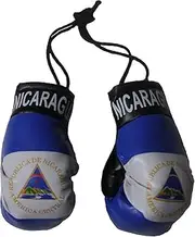 Nicaragua Mini Boxing Gloves Country Pride Flag CAR Truck AUTO
