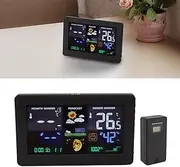 Topyond Wireless Weather Station Indoor Outdoor, Digital Color Display Thermometer Humidity Barometer, Weather Forecast Clock with Projection for Home RV Use