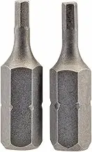 Draper Tools 25HX/2/B 2.5mm 1/4-Inch Hex Insert Bit 2 Pieces, 25 mm Length
