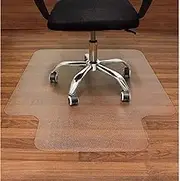 Youngly Nontoxic Office Chair mat for Hardwood Floor, 1200mm x 900mm, Easy Glide for Chairs, Flat Without Curling, Floor Mats for Computer Desk