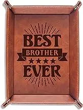 INNObeta Gifts for Brother, Brother Gifts from Sister, Best Brother Ever, Valet Tray for Males, Bedside Tray with Keychain