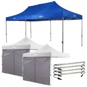 Adventure Kings Gazebo 6mx3m + 2x Gazebo Side Wall + 4 Bar LED Camp Light Kit