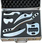 NCCYOOT Gua sha Set, IASTM Tool Gua Sha Stainless Steel Muscle Scraper Set of 6 Picese for Soft Tissue Therapy and Reduce Arms,Legs,Back, Shoulder Muscle Pain(6 pcs)