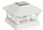 Garden Solar Off White Post Deck Fence Cap Lights SMD LED Vinyl/PVC or Wood 5X5