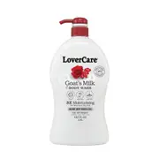 LoverCare Goat's Milk Body Wash Rosehip Seed Oil 1.2 L -for Soft, Hydrated Skin