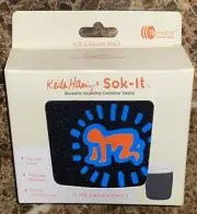 Sok It Keith Haring Reusable Ice Cream Pint Neoprene Insulator Sleeve NEW