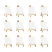 2.8x2.8" Canvas Boards for Painting, 12Pack Cotton Wood Frame Blank Canvas Panel