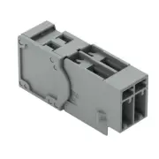A● 5pcs WAGO 769-602 1-Conductor Male Connector 2-Pole 4,00 mm2 Gray New