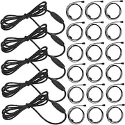Generic 30 Sets Detachable Necklace Lanyard Bead Bracelet Lanyards Breakaway Necklace Clasps Metal Buckle Necklace Barrel Clasp Bead Necklace Clasp Lanyard Hardware Lanyard Kit Black Abs