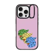 iPhone 16 Pro Impact Ring Stand Case MagSafe Compatible Rainbow Cats