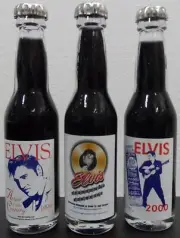 Set of 3 PEPSI cola ELVIS 1999 miniature bottles 'Artist of the Century'ORIGINAL