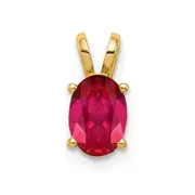 14k 7x5mm Oval Ruby Pendant
