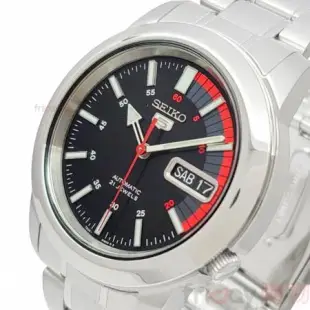 SEIKO 精工 SNKK31K1手錶 盾牌5號 黑紅面 夜光 星期日期 機械錶 男錶